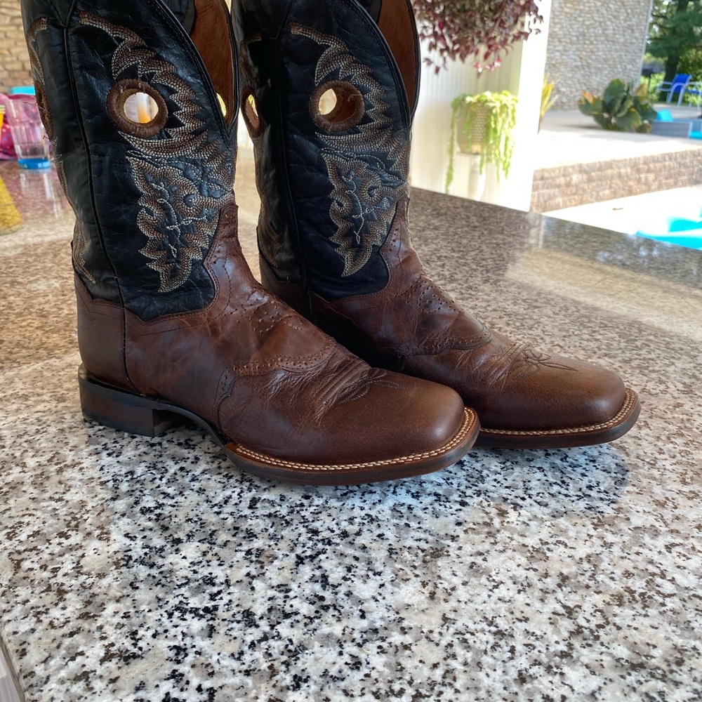 Dan Post Brown and Black Western Boots